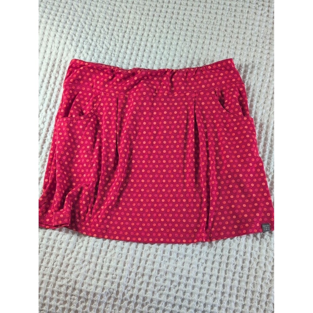 Title Nine Red Pink Polka Dot Skater Skirt Size L
